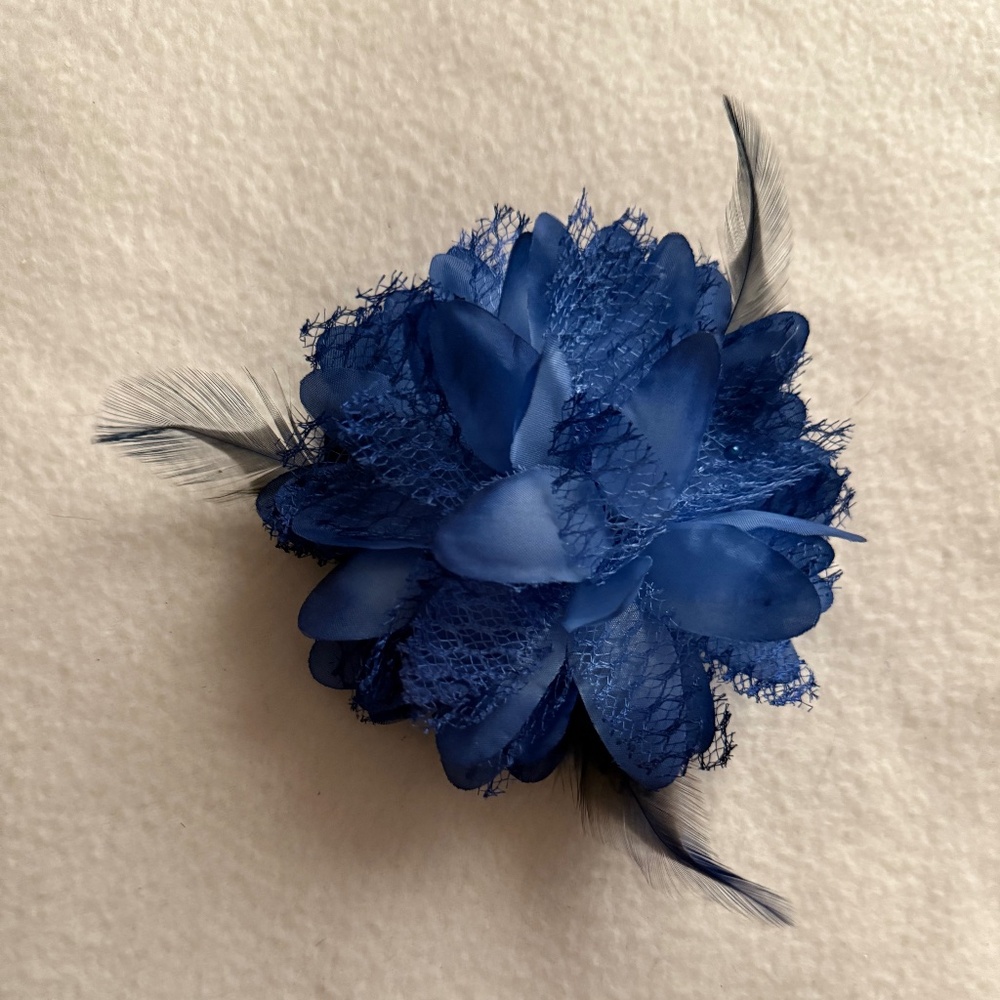 Convertible Silk Flower Accessory, Silk, Net & Feathers